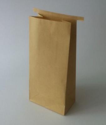 China Nature Kraft Paper Bag For Coffee / Tea / Snack Food Packaging Bag With Tin Tie for sale