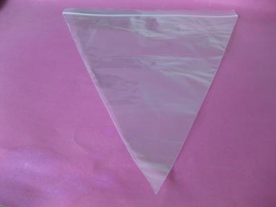 Chine Sac en plastique de forme de triangle de sac d'épargnant de pizza, plaine/sac clair de joint de poignée à vendre