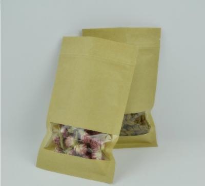 China Bolsitas de té de papel reciclables de encargo que empaquetan con la ventana transparente en venta