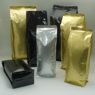 China Silver Gold Foil Pouch Packaging for Dried Fruit , Snack , Tea , Coffee for sale
