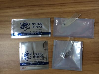 China Customized Soft Plastic Bait Foil Pouch Packaging For Fishing Worm With Clear Side for sale