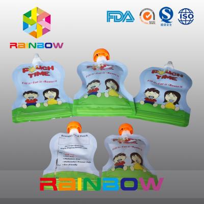 China k transparent spouted pouches packaging for fruit juice / milk for sale