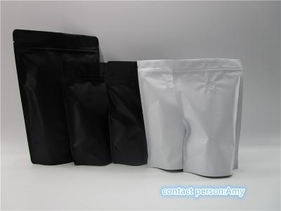 China Foil lined plastic coffee bags with degassing valve for 250g coffee powder packaging with zipper for sale