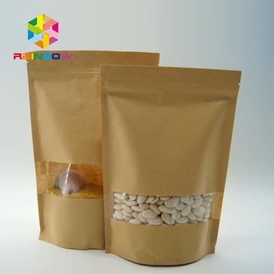 China Stand Up Tea Bags Packaging , Heat Seal Kraft Paper Zipper Bags Reasealable for sale