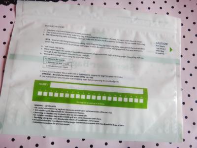 Chine le stérilisateur de micro-onde tiennent le sac de serrure de fermeture éclair avec la coutume imprimé à vendre