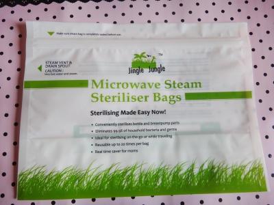 China high temperature microwave steam steriliser bags/zipper plastic microwavable pouch for sale