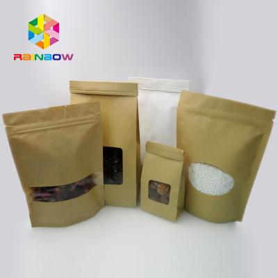 China Customized Tin Tie Coffee Resealable Kraft Paper Bags / 3 Side Seal Pouch for sale