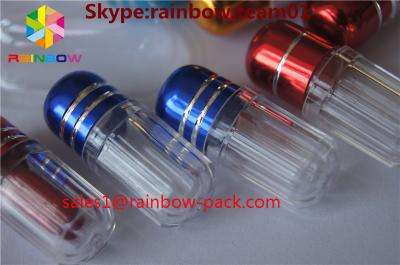 China custom made octagon shape pills bottle with round cap blue green gold green black silver red for sale