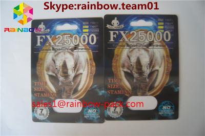 China papel de empacotamento Ca da bolha do rinoceronte do cartão da impressão de /3D do cartão do cartão 3D do comprimido quente do sexo do efeito da mamba preta 3D do cartão da impressão da venda 3D à venda