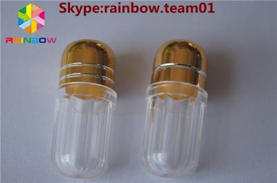China Plastic container capsule sex pill bottle with metal cap wholesale pill bottles capsule shape container for sale