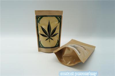 China Aluminum Foil Kraft Paper Potpourri Herbal Incense / Infused Chew Gummies Packaging Zip Lock Bags for sale