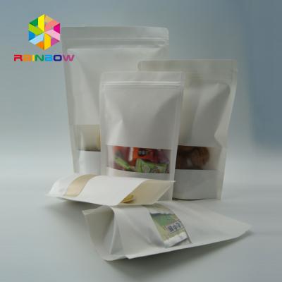 China Clear Window Tea Bags Packaging / Resealable Stand Up Pouches For Food for sale