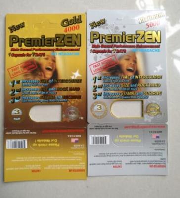 China Premierzen Sex Paper Box Packaging Blister Card Packaging SGS Listed for sale