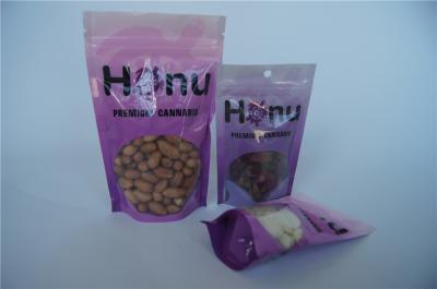 China Custom Printed Plastic Gummy Candy / Jelly Bean Packaging Bag With Window for sale