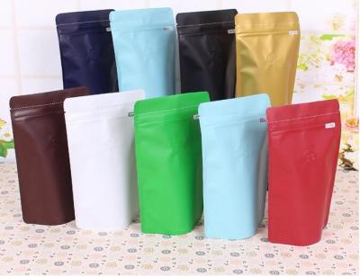 China Matte Stand Up Coffee Bean Packaging Bags Plastic Custom Printed Coffee Bag With Valve for sale
