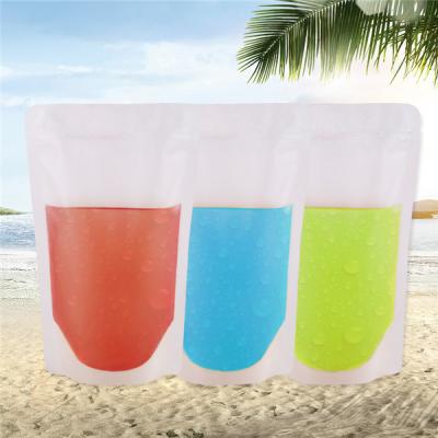 China Zipper el bolso de consumición claro reutilizable de la bebida/la bolsa de plástico transparente para el cóctel en venta