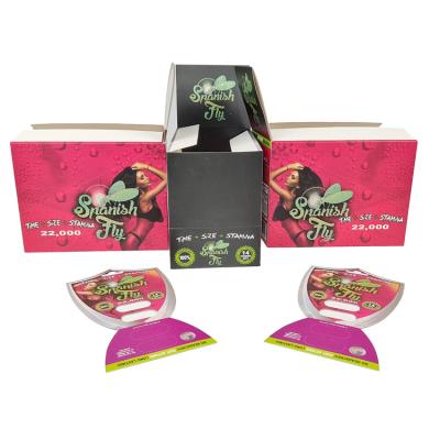 China Custom Design Black Bull Rhino Honey 2023 Hot Sell Rhino Pills Custom Paper Card Display Box For Rhino Pills Packaging for sale