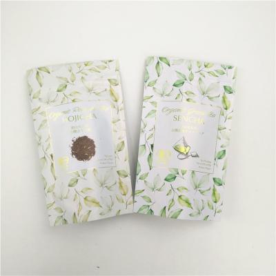 China Custom Eco Friendly Kraft Paper Tea Powder Nuts Pet Food Biodegradable Zipper Mylar Paper Packaging Bag for sale