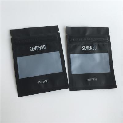 China Matte Finish Customized Plastic Pouches Plastic Jewelry Packaging Bags With Clear Window for sale