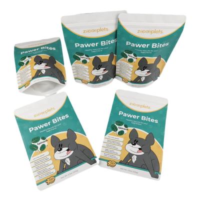 China Wholesale Wholesale Custom Stand Up Resealable Mylar Bags Digital Print Kraft Paper Pouch for Pet Dog Cat Food for sale