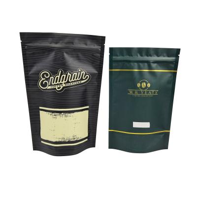 China Frosted Hot Selling Good Quality Reusable Aluminum Ziplock Coffee Bags With Custom Printed Logo for sale