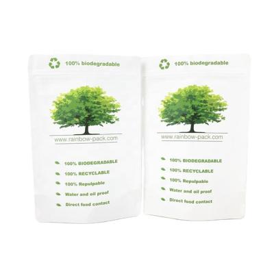 China Biodegradable Kraft Paper Bag With Window For Food Flour Nut Rice Tea Food Manufacture Direct Sale à venda