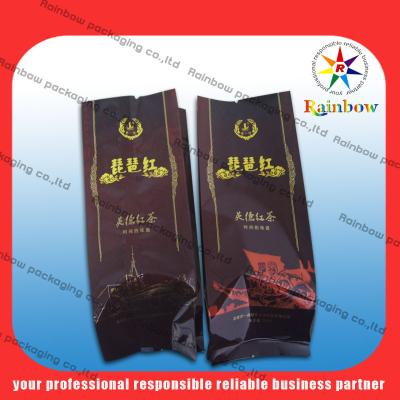 China Customized side gusset tea bags packaging with glossy printing for sale