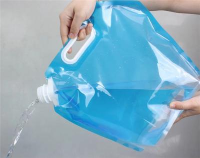 China Outdoor Sports Spout Pouch Packaging 2L 3L 5L 10L BPA Free Folding Water Spout Pouch for sale
