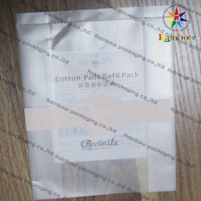 China Clear Plastic Cosmetic Packaging Bag For Makeup Cotton for sale