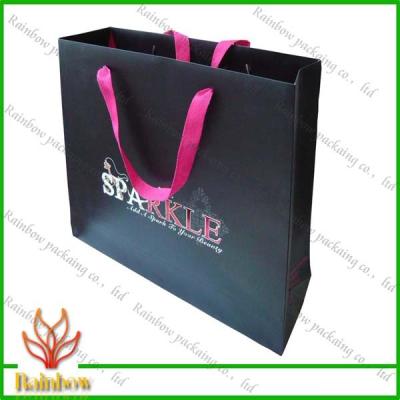 China Customized Luxury Brown Kraft Paper Bags For Shopping With Hang Rope for sale