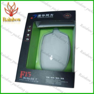 China Paper Box Packaging With Plastic Transperent Window For Mouth / Electics for sale