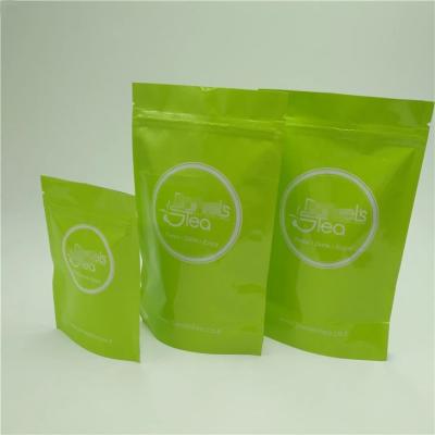 China Stand Up Plastic Zipper Bags Bright Colors Customized Thickness For Tea for sale