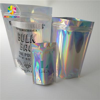 China Waterproof Holographic Stand Up Pouch Glossy Finished Surface Finish for sale