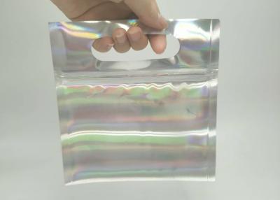 China Hologram Laminated Plastic Pouches Packaging , Aluminium Foil Pouch For Face Towel for sale