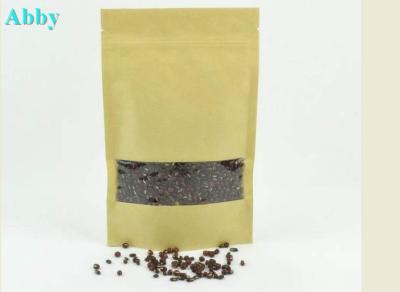 China Clear Window Customized Paper Bags , Kraft Paper Bags For Coffee / Tea Packaging for sale