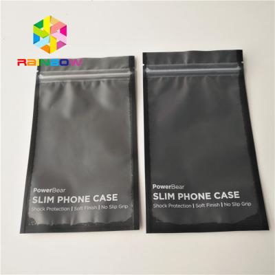 China Plastic Material Custom Printed Stand Up Pouches For Mobile Phone Case for sale