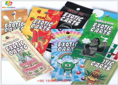 China SGS Herbal Incense Packaging Hologram Foil Vape Cartridge Mini Mylar k Bags for sale