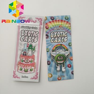 China Vape Cartridge Plastic Pouches Packaging Mario Exotic Carts Mini Mylar Bags for sale