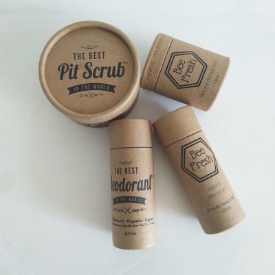 China Biodegradable Cylinder Box Packaging Deodorant / Lipstick / Lip Balm Container for sale