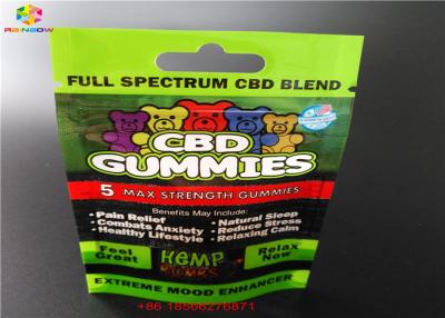 China CBD GUMMIES Plastic Blister Packa Bags Laminated Aluminum Sachet With Window for sale