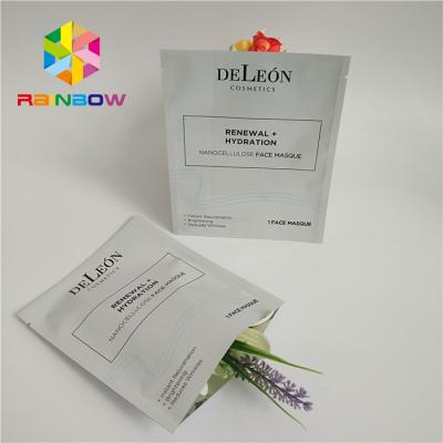 China 3 Schichten lamellierte materielle Plastikbeutel, die Masken-Folien-Tasche mit Reißverschluss für Gesichtsaugen-Maske verpacken zu verkaufen