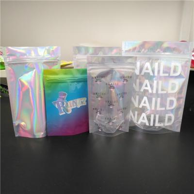 China Printed Vape Cartridge Foil Pouch Packagi Salt Spice Glitter Shinny Iridescent Bag for sale