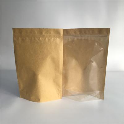 China Kraft Stand Up Zip Lock Pouch Customized Paper Bags Aluminum Foil Zipper Lock for sale