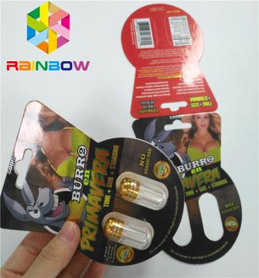 Chine trou simple de papier de boîte à cartes de l'emballage 3d de marque lenticulaire de Burro double comprenant la bouteille à vendre