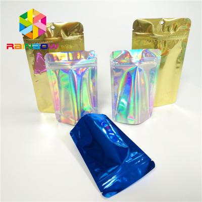 China Laminated Holographic Laser 3d Display Bags Hologram Heat Transfer Vinyl Pouch for sale