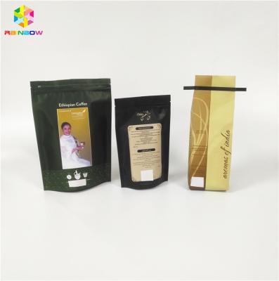 China Coffee Beans Powder Packaging Printed Stand Up Pouches Plastic For Packaging Dry Beans for sale