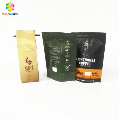 China Saquinhos de chá da parte inferior lisa que empacotam o Ziplock Resealable para o pó da proteína/café à venda