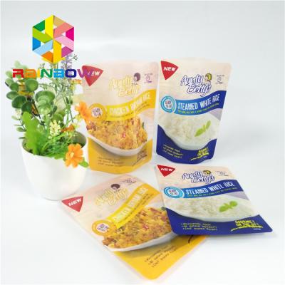 China Zipper Plastic Pouches Packaging Printed Vacuum Food Sauce Retort Stand Up Bag for sale