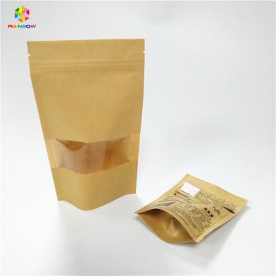 China Kraft Paper Snack Bag Packaging Mylar k Moisture Proof For Packing Powder Dried Fruit for sale