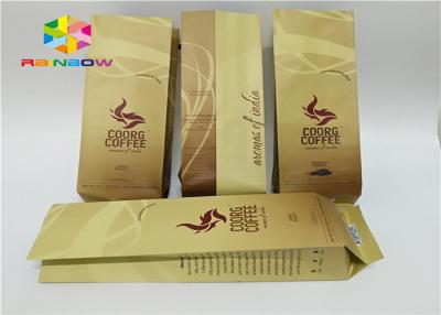 China Custom Printed Drip Coffee Side Gusset Packaging Bag For Roasted Coffee with Valve and Tin Tie Coffee Bean Powder Pouch for sale